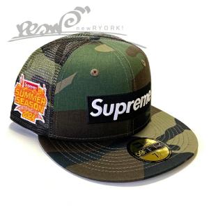 送料無料 メンズ キャップ ウッドランドカモ Supreme シュプリーム Box Logo Mesh Back New Era SS24H14 7 3/8
