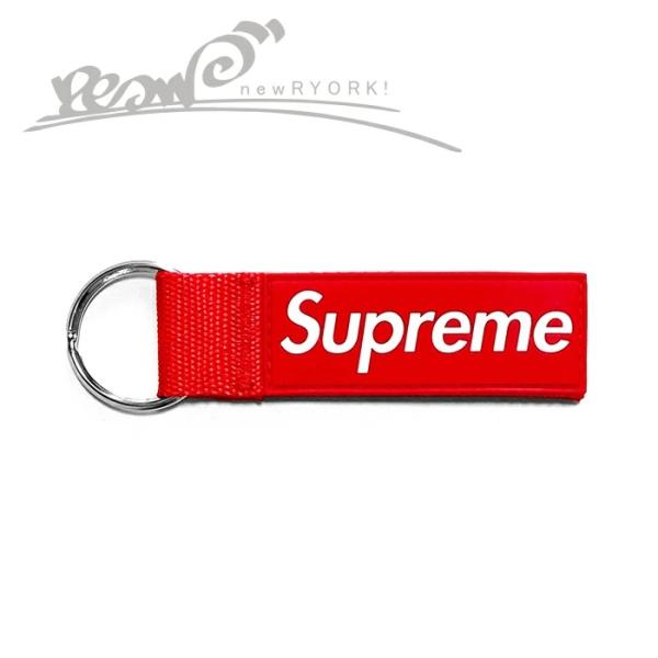 送料無料 メンズ レディース キーホルダー レッド Supreme シュプリーム Webbing K...
