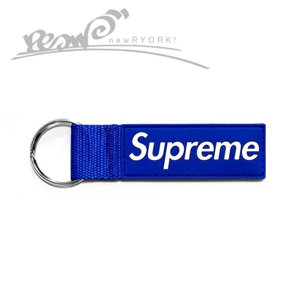 送料無料 メンズ レディース キーホルダー ブルー Supreme シュプリーム Webbing K...