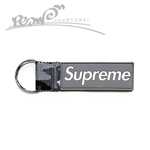 送料無料 メンズ レディース キーホルダー グレー Supreme シュプリーム Webbing K...