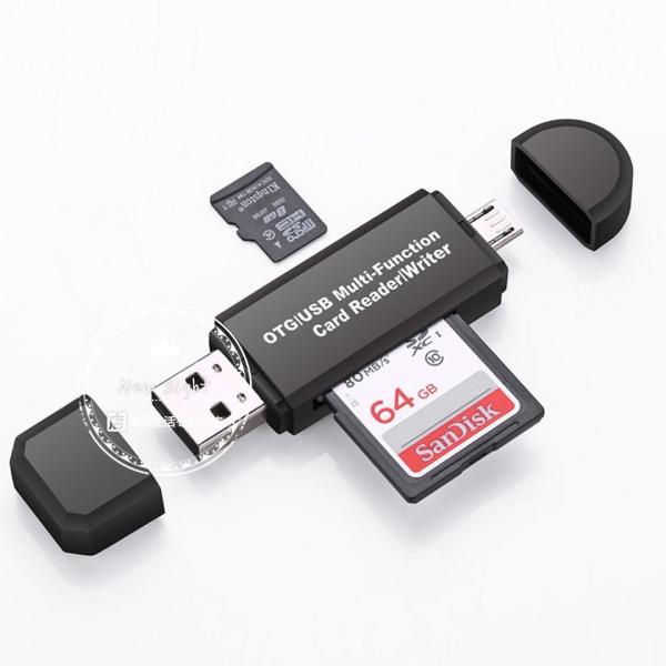Micro USB OTG to USB 2.0 カードリーダー　OTG USB 変換コネクタ SD...