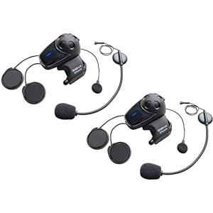 Sena SMH 10 D-11 Motorcycle Bluetooth Headset/Intercom with Universal Microphone Kit (Dual) Ecma%Black