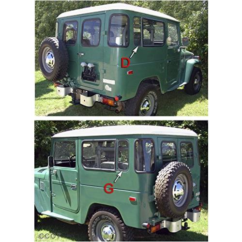 ランドクルーザーFJ 40ハードトップサイドベントガラス窓ゴムシール8/76-84-アフターマーケッ...