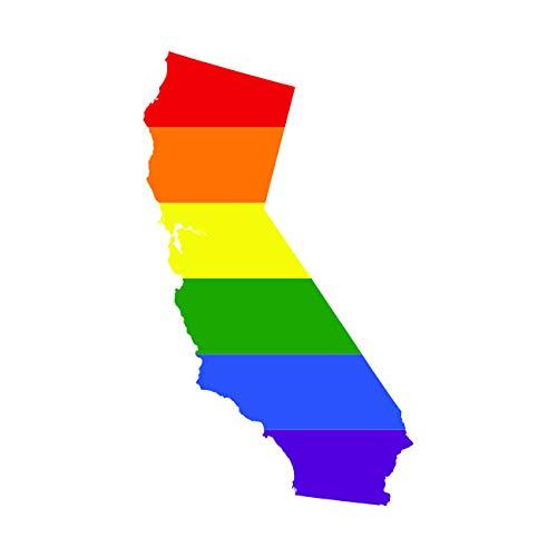 fagraphixカリフォルニア州整形ゲイ・プライドレインボー旗ステッカーSelf Adhesive...