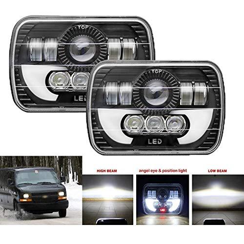 7 x 6インチLEDヘッドライトDRL GMC Savana用1500 2500 3500 H 4...