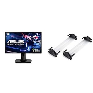 ASUS VG 248 QG 24インチゲーミングモニター、1080 PフルHD、165 Hz (144 Hz対応) 、G-SYNC対応、0.5 ms&ROGベゼルフリーキット