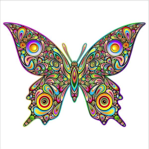 ステッカーVinyl Psychedelic Butterfly -10&quot;Wide-Premium ...