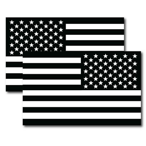 5 x 8白黒のアメリカ国旗+対白黒のアメリカ国旗