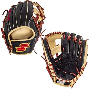 SSK Z 5 Craftsman Infield Baseball Glove -11.25”-11.5”-11.75”-12”-Right&Left Hand Throw (ブラック/キャメル/マルーン、11.5"-左投げ)