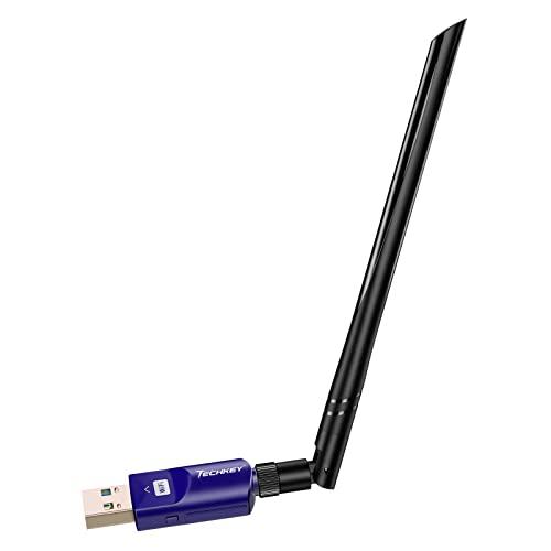PC用ワイヤレスUSB WiFiアダプタ-Techkey USB 3.0 WiFiドングル1200 ...