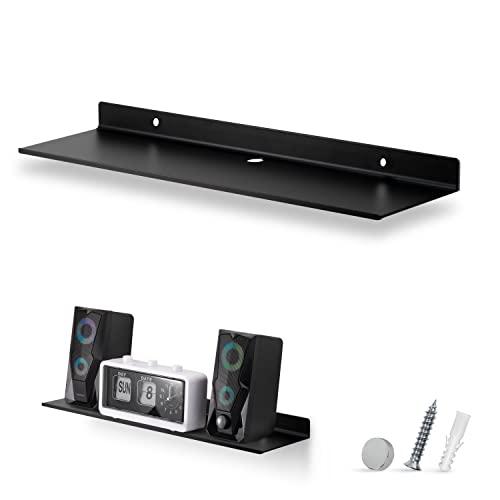 BRAINWAVZ 19.5&quot;Floating Metal Wall Shelf for Books...