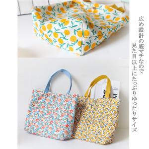 トートバッグ 手提げバッグ バッグ 花柄 薄 ...の詳細画像5