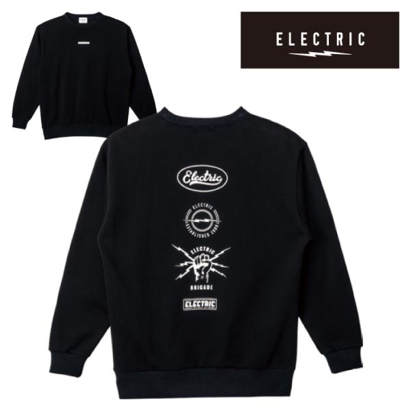 日本正規品 トレーナー エレクトリック ELECTRIC LOGOS CREW Black 25FW