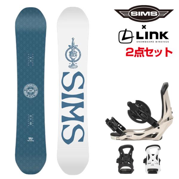 日本正規品 取付可能 スノーボード ビンディング 2点セット シムス SIMS JOKER Blue...