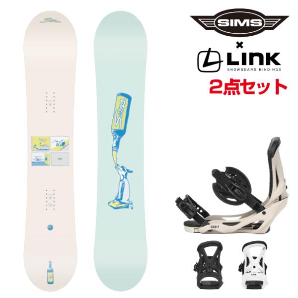 日本正規品 取付可能 スノーボード ビンディング 2点セット シムス SIMS SUPERDRINK...