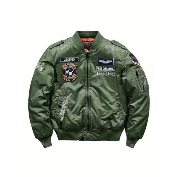 【2025年新作】メンズ ヘビーデューティー 厚手 ナイロン ボンバージャケット フルジップ開閉 ス...