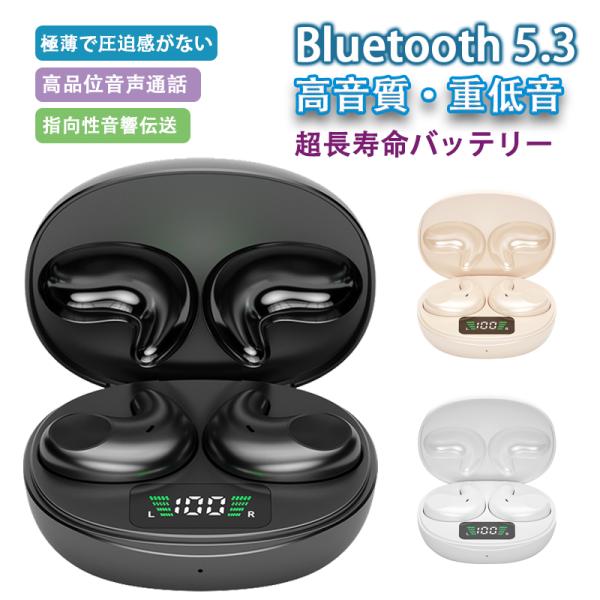 寝ホン 睡眠用 ワイヤレスイヤホン Bluetooth 5.3 昼夜兼用イヤホン 痛くない 寝ながら...