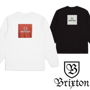 【BRIXTON】ブリクストン ALPHA SQUARE ABSTRACT L/S STT TEE BLACK WHITE Tシャツ ロンT トップス SKATE スケート ストリート ロゴ 長袖｜newvillage