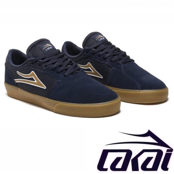 【LAKAI】ラカイ CARDIFF NAVY/GUM SUEDE カーディフ スニーカー シューズ...