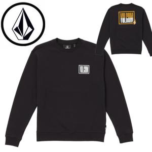 【VOLCOM】ボルコム WATANITE CREW SWEATSHIRT BLACK フリース ト...