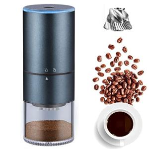 XIAZIR コーヒーミル 電動 ステンレス臼 充電式 電動コーヒーミル