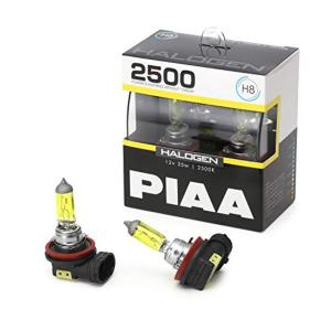 PIAA ヘッドライト・フォグランプ用 ハロゲン 2500K イエローバルブ 12V 35W H8 車検対応 2個入 HS508｜newworld-365