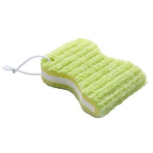 サンコー 洗濯用品 泥汚れ ブラシ 洗濯ブラシ ゴシゴシ洗濯クリーナー スポンジ 両面 握りやすい びっくりフレッシュ グリーン 日本製 B