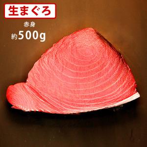 　上まぐろ（赤身）約500g　血合・皮付きブロック　生マグロ　マグロ専門卸会社直送