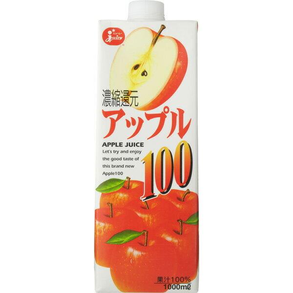 ジューシー　アップル　濃縮果汁還元100％　1000ml　紙パック（単品/1本）