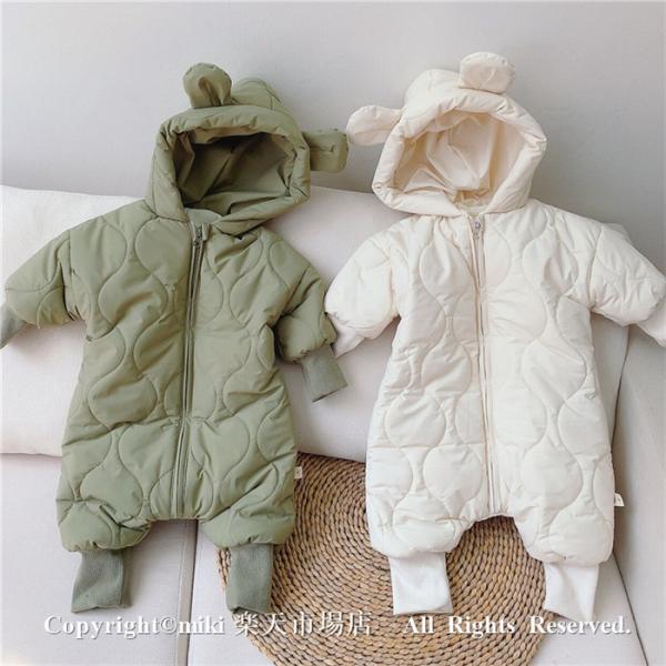 ランキング1位受賞｜裏起毛 ベビー服 新生児 カバーオール ロンパース 女の子 長袖 無地 ボタン ...