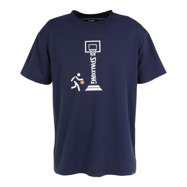 (スポルディング)Ｔシャツ　ピクトグラム バスケットボール Ｔシャツ SMT23019 NVY