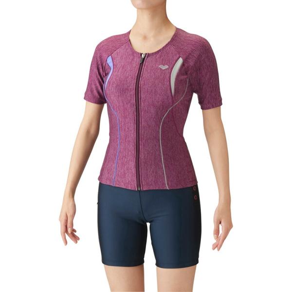 アリーナ 大きめカラースナップ付きセパレ　ーツ（差し込みフィットパッド ウエルネス アクアビクス水着...