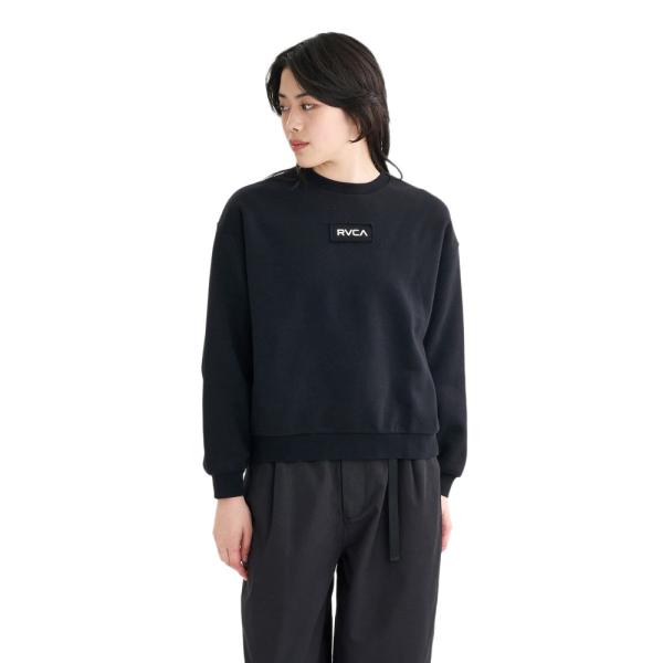 ＲＶＣＡ ＭＡＴＣＨ　ＣＲＥＷ スポーツカジュアル レディスカットソー BF044004ーBLK