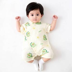 男の子 女の子 ロンパース 半袖 浴衣 ガーゼ...の詳細画像1