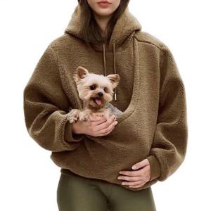 レディース 猫抱っこ用服 秋冬 裏起毛 猫 ス...の詳細画像2