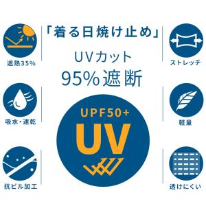 UVカット95% SPF50 パーカー メンズ...の詳細画像2