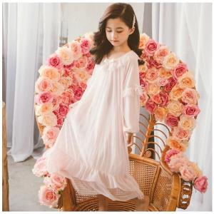 子供 キッズ プリンセス 女の子パジャマ春夏用ドレスネグリジェ ワンピース子供誕生日プレゼントキッズドレス ナイトドレス110160クリスマスプレゼント