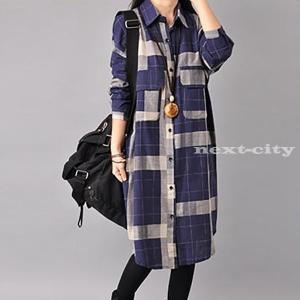 チェックシャツワンピース 冬 コーデの商品一覧 通販 Yahoo ショッピング