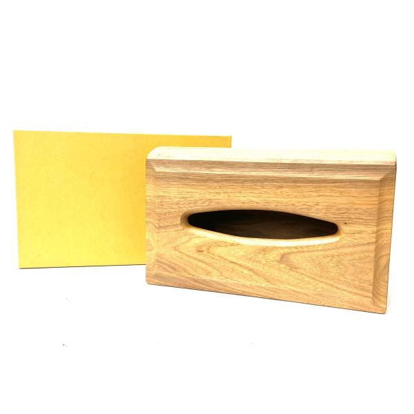 【大特価】未使用品 協立工芸製作所 木製ティッシュボックス ブック型A クルミ材 北海道旭川