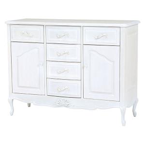 萩原 ハギハラ チェスト ハンプトン 幅80cm アンティーク調 ホワイト