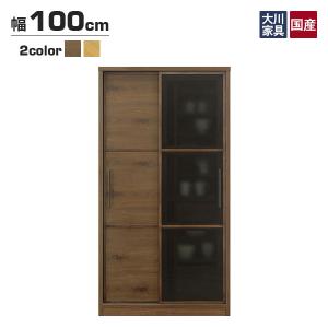 [NA受注生産] 国産 日本製 食器棚 カップボード キッチンボード ダイニング 100cm幅 収納 天然木 無垢材 [BASIL バジル/100ダイニングボード]｜Next-Life-Style-NAGANO