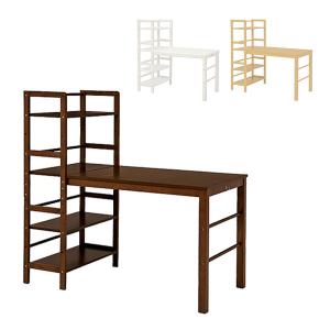 デスク( 棚付デスク VD-7376WS/NA/DBR )パソコンデスク