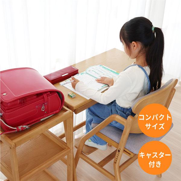 学習デスク キッズ 幅80 勉強机 学習机 キャスター付き フック付き スリム コンパクト 引出し ...