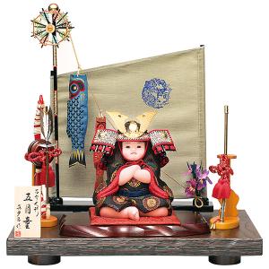 五月人形 真多呂 子供大将飾り 平飾り [真多呂作 五月童 No.37] 高級感 子供大将 5月人形 端午の節句