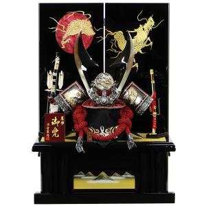 五月人形 久月 兜平飾り 兜飾り 平安武久作 京甲冑 本金箔押 正絹緋縅