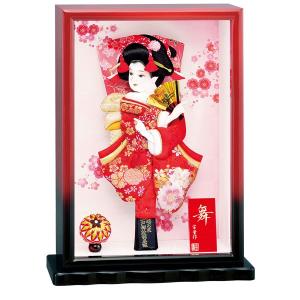羽子板 額入り羽子板 額飾り 初正月 初春 10号 No 34 舞 花振り袖 赤 お正月 黒赤 初節句 再再販 可愛い 女の子