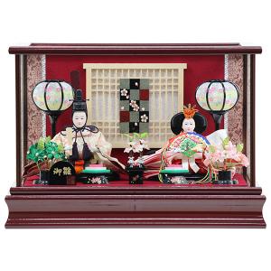 展示現品 雛人形 衣裳着人形 ケース飾り 親王飾り (931S22)(S3203) 数量限定