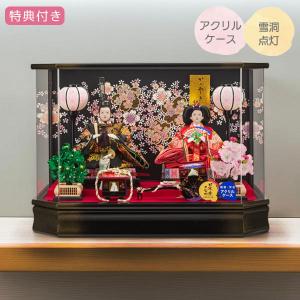 アウトレット品 雛人形 十五人揃い ケース飾り 江戸木目込み雛 紅白梅