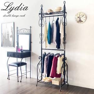 DS-HS3226N Lydia（リディア） ダブルハンガーラック BK/WH