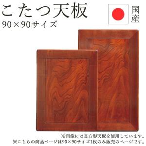 こたつ用天板 幅80cm 正方形 木製 ケヤキ突板 両面仕上 日本製 （ 座卓